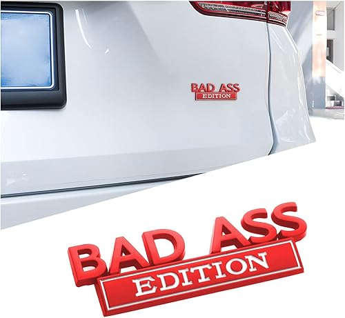 Emblema de la edición Bad Ass para coche, calcomanía de guardabarros 3D con adhesivo 3M, accesorios para automóvil para la parrilla delantera del