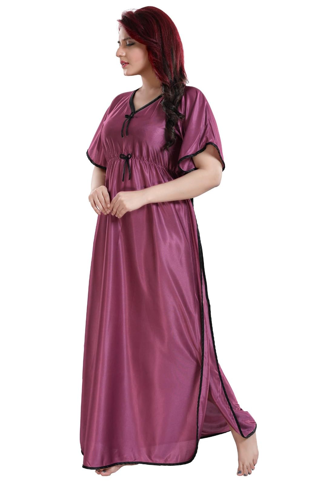 skmodel stylish Women’s Printed Kaftan Nighty | Long Maxi Night Dress | Soft & Comfortable Nightwear | Fancy Homewear Lounge Dress-picture-20