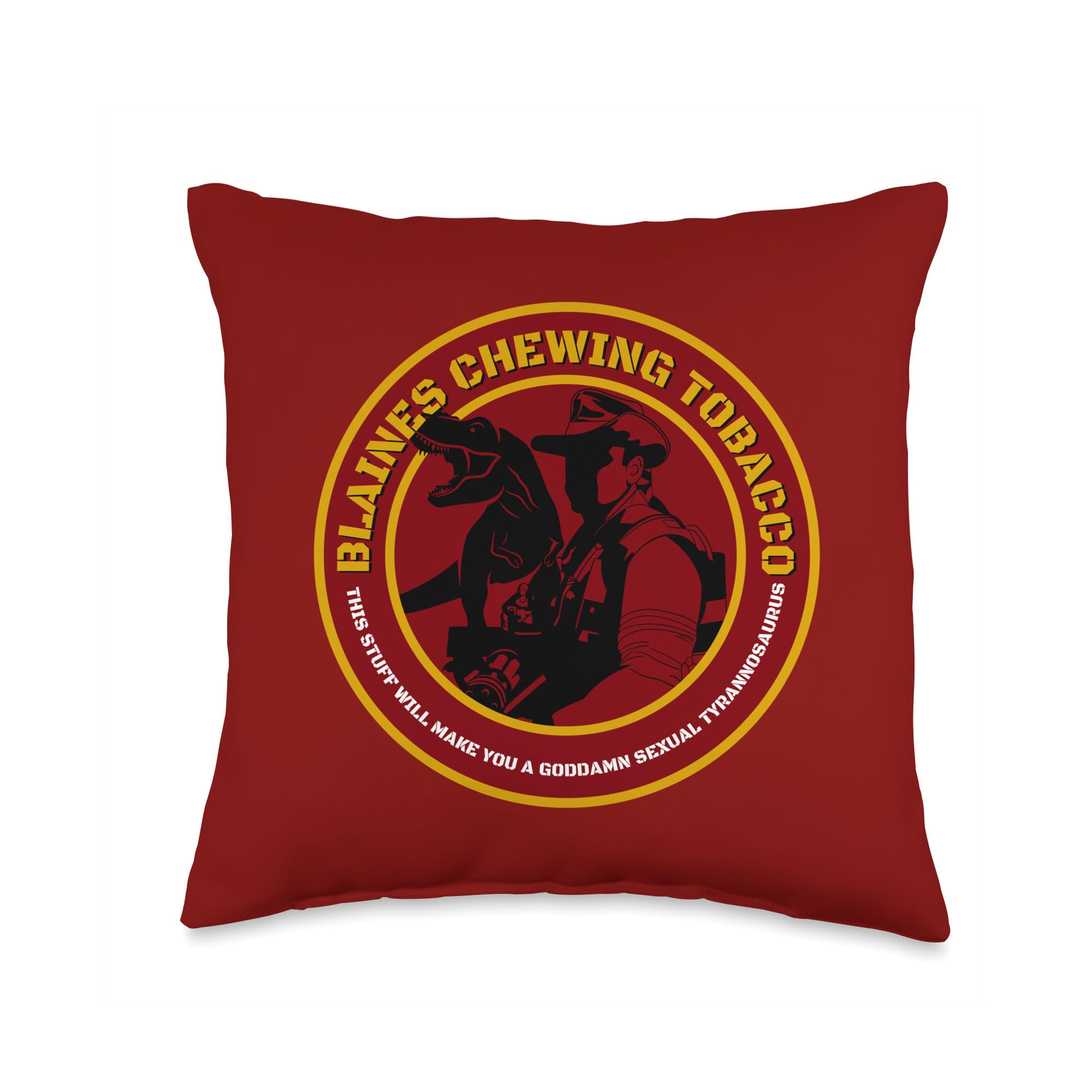 sexual tyrannosaurus tobacco Amazon.com: Blaine's Sexual Tyrannosaurus Chewing Tobacco Throw Pillow :  Home & Kitchen