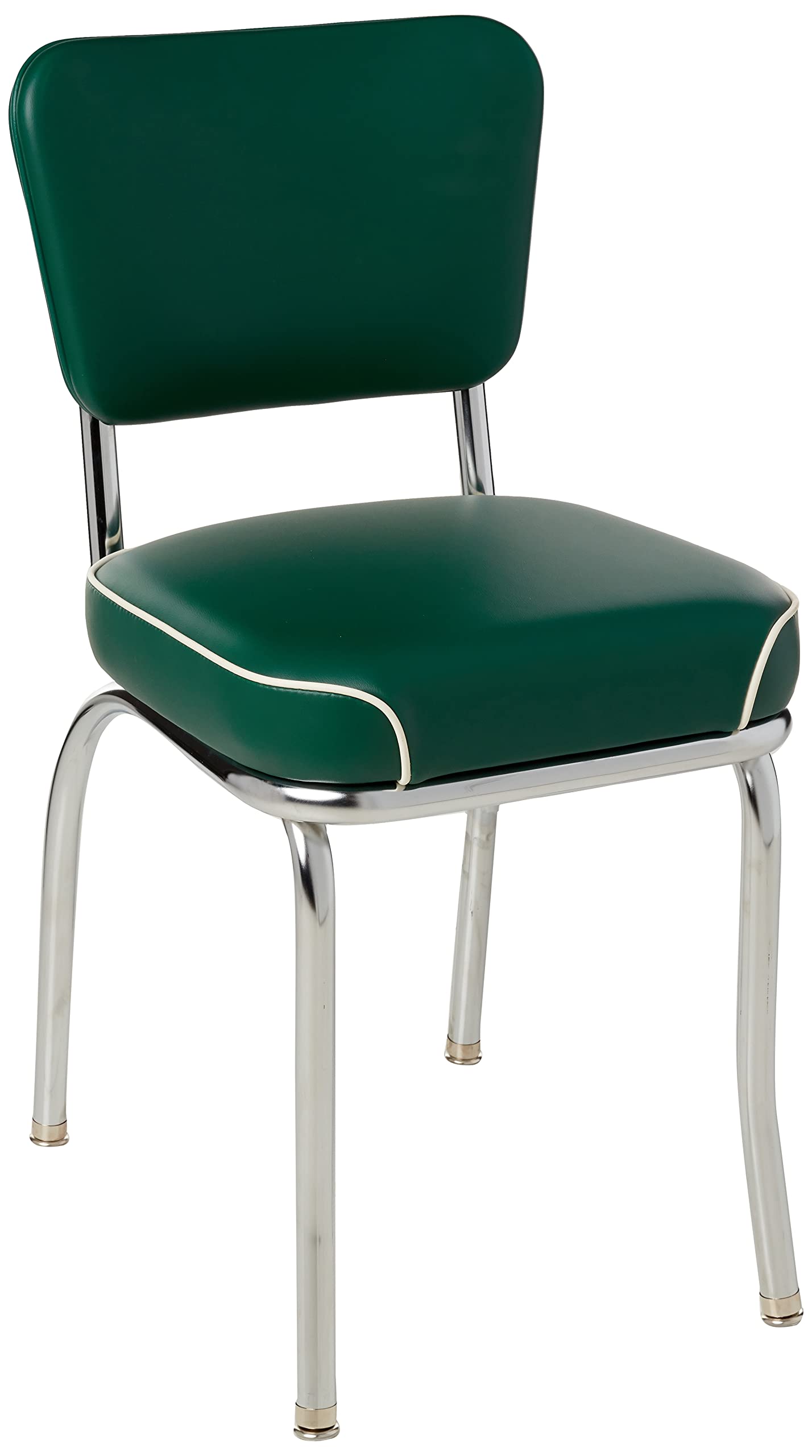 Buy Richardson Seating Retro Chrome Kitchen Chair with 2" Waterfall Seat, Green Online at