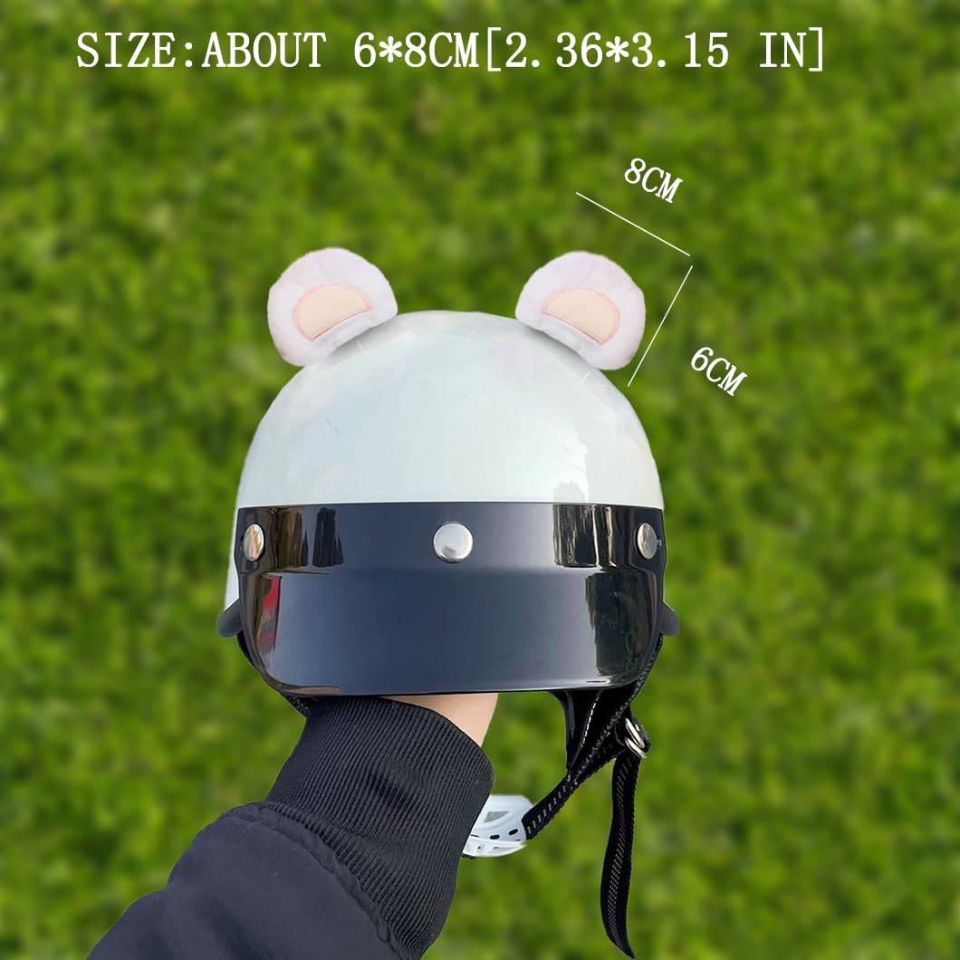 2 szt. urocze uszy niedźwiedzia kask dekoracja pluszowy kask uszy kask rogi kask akcesoria do roweru, motocykla, kask narciarski