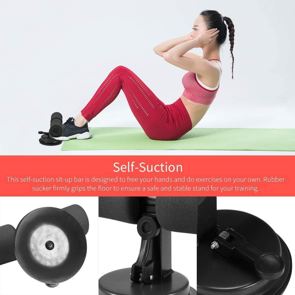 SOLDTRUE Sit-ups Assistant at Home Working Out, Adjustable Sit-Up Bar Fitness Device for Abdominal Muscle Trainer Gym Equipment Best for Weight Loss Thin Thigh 1