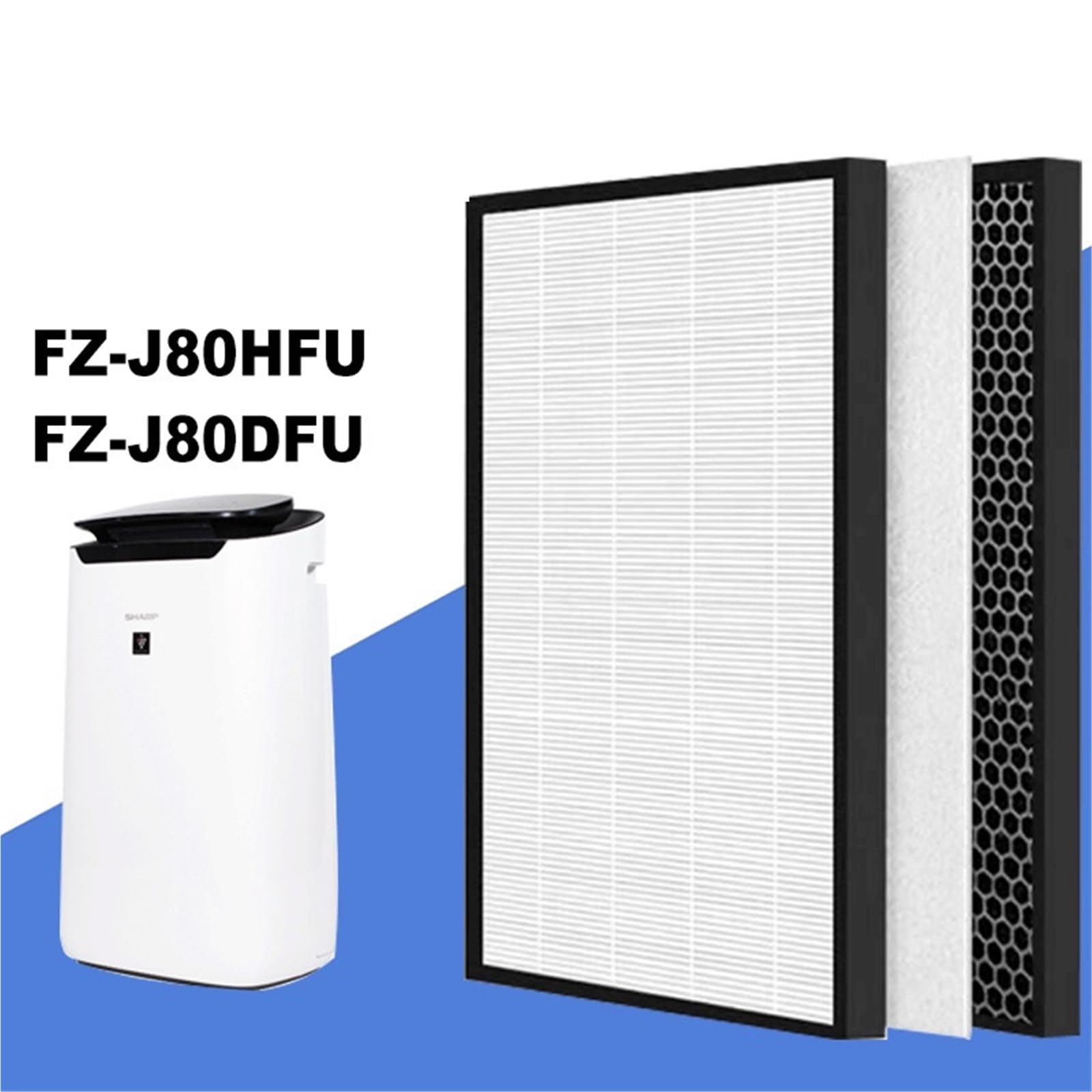Kompatybilny Z Filtrem Węglowym HEPA Do Oczyszczacza Powietrza Sharp, Model FXJ80UW FX-J80UW FX-J80U FXJ80U FZ-J80HFU FZ-J80DFU