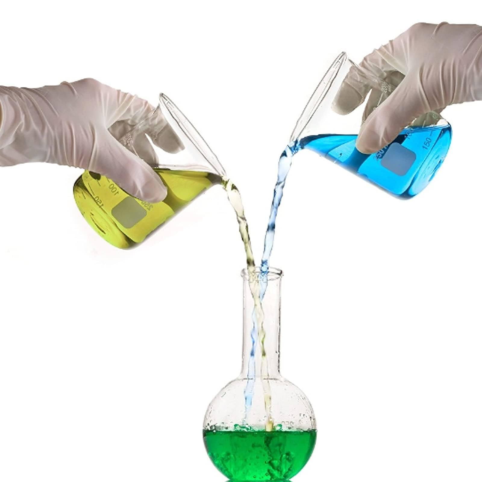 Vasos de precipitados de Vidrio de Forma Baja, Vaso de Laboratorio de borosilicato Transparente, Vaso de medición Graduado de Vidrio con Pico, Resistencia al Calor y a Altas temperaturas, r