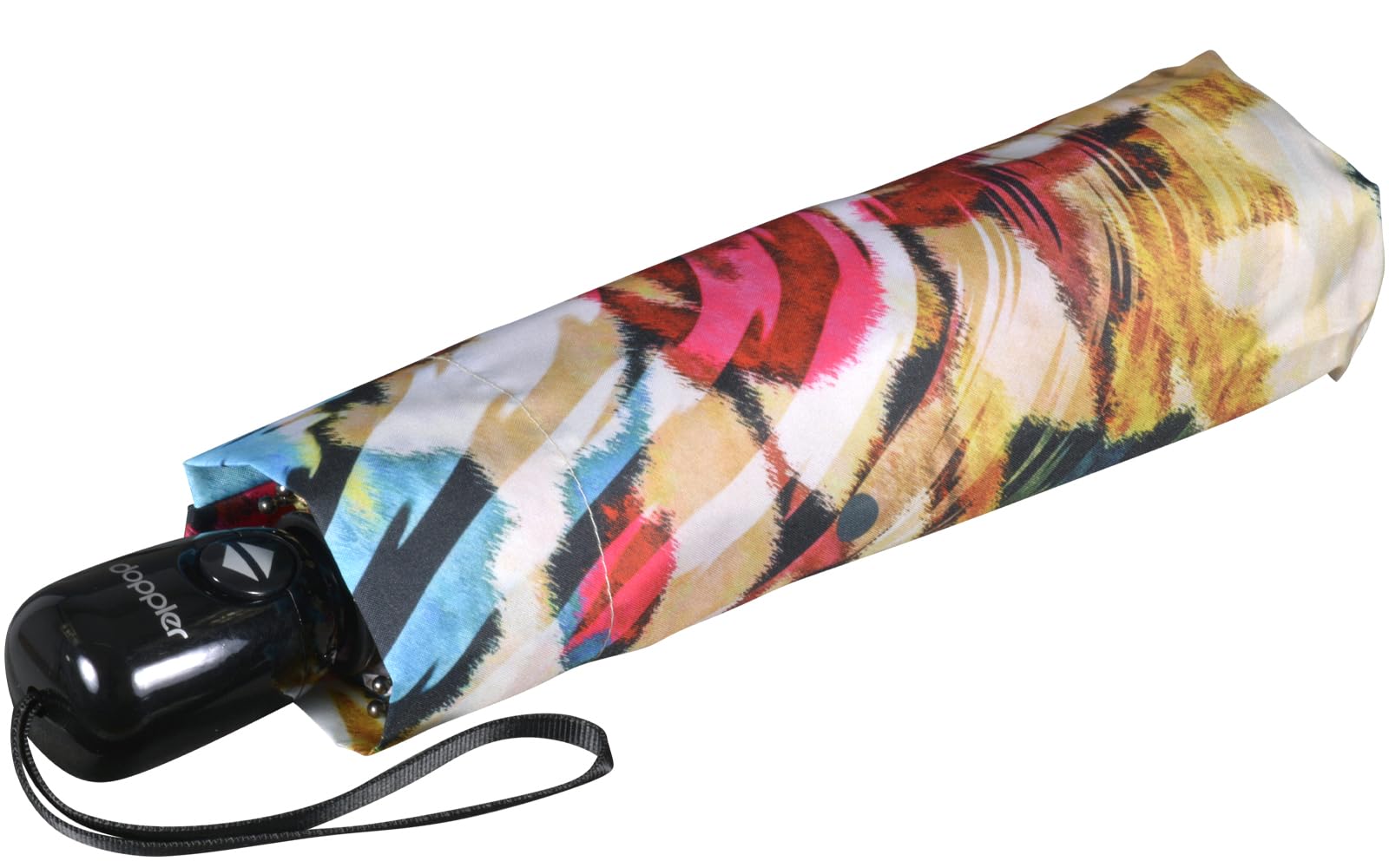 Doppler Parapluie pliant – Ouverture et Fermeture Automatiques - Tissu Pongé Imperméable – Convient pour un Sac a dos Voyage – 8 baleines en fibre – Voyage Accessoires – Toile de 98 cm - Ancien
