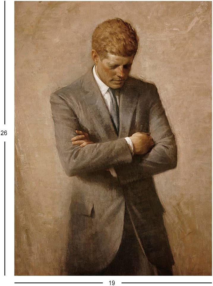 1000 Piece Multicolor Jigsaw Puzzle - Posthumous Official Presidential Portrait of U.S. President John F. Kennedy