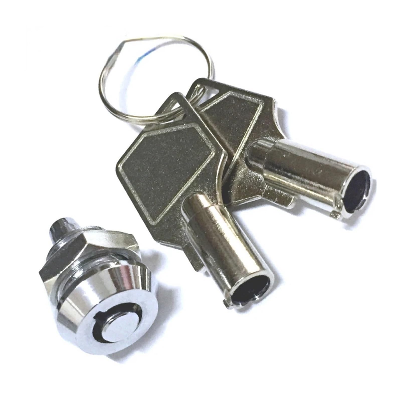 Drawer Lock Cylinder Household Push Cabinet Lock with Tubular Key for Jewelry Box Drawer Equipment Lock Cylinder Furniture Hardware Accessories