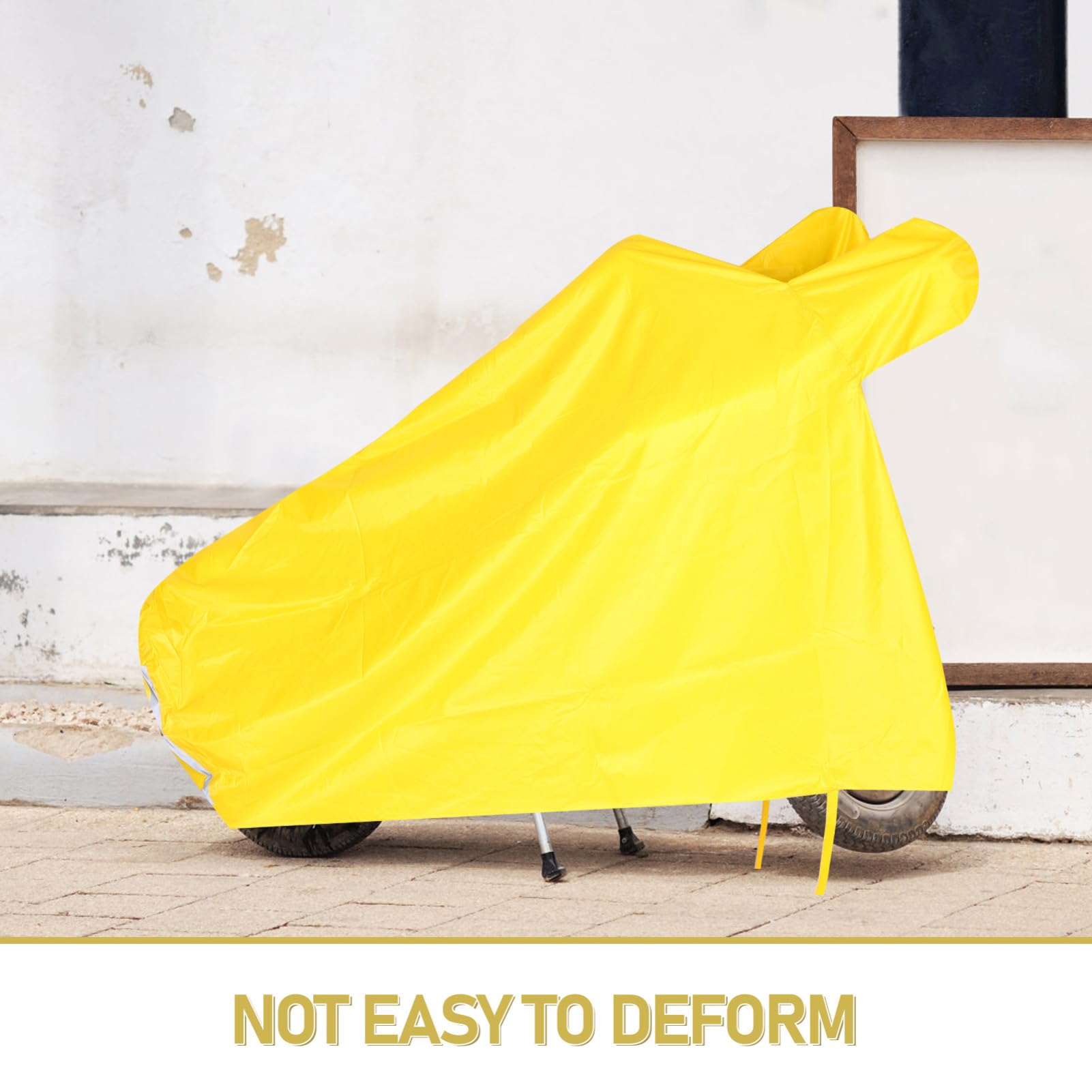 Housse de Moto Étanche Jaune 3XL en Tissu Oxford, Protection Extérieure | Anti-poussière, Protection Soleil et Pluie, Format 1 Pièce, Usage Vélo et Trottinette Électrique