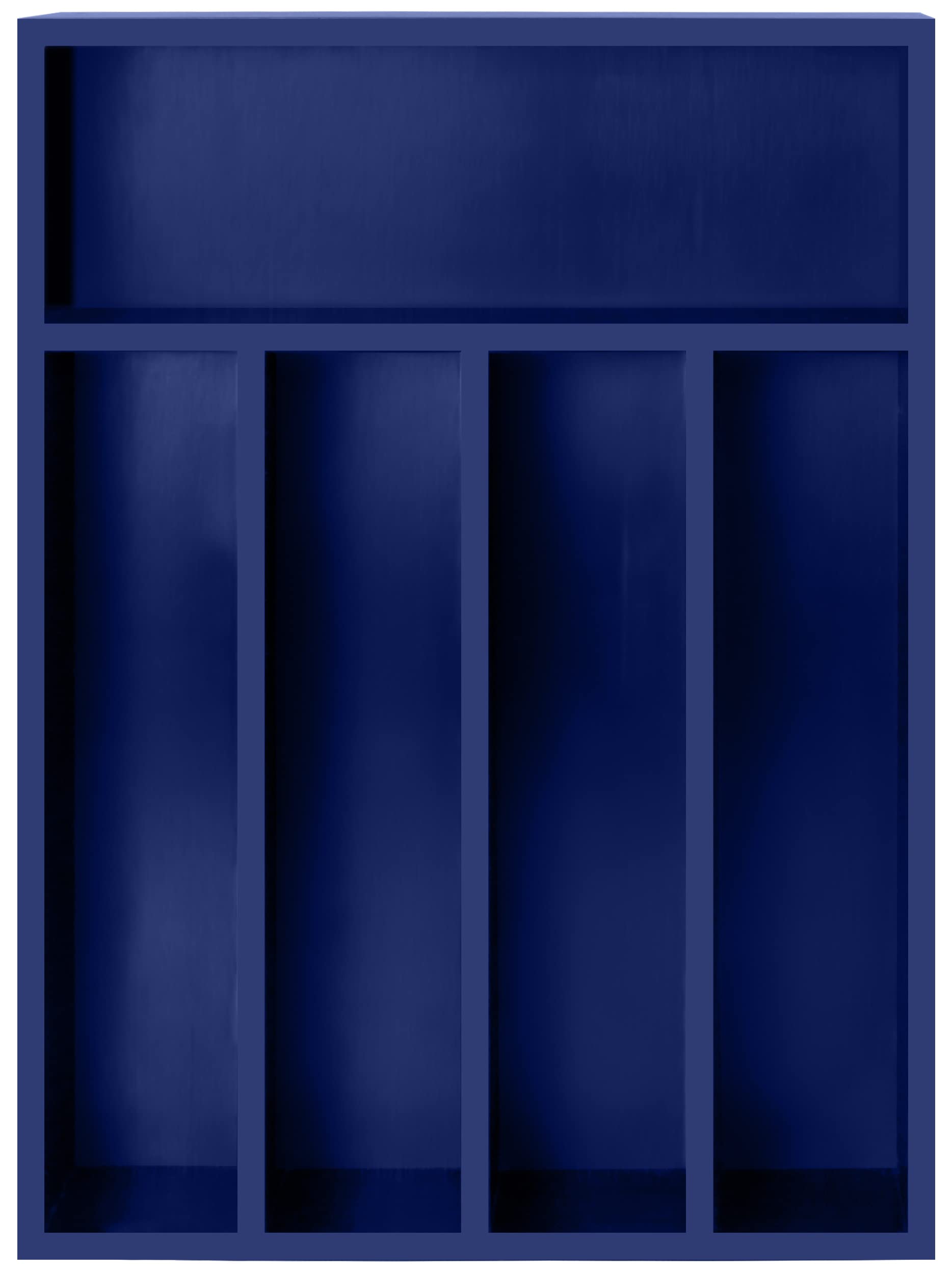 Flatware Rack Blue Snapklik.com : Utopia Kitchen Bamboo Blue Silverware Organizer For ...