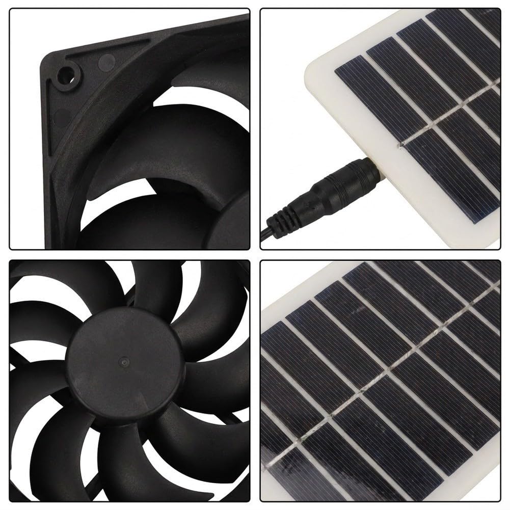 Ventilador de para techo Solar 10W para Circulación de Aire Ventilador