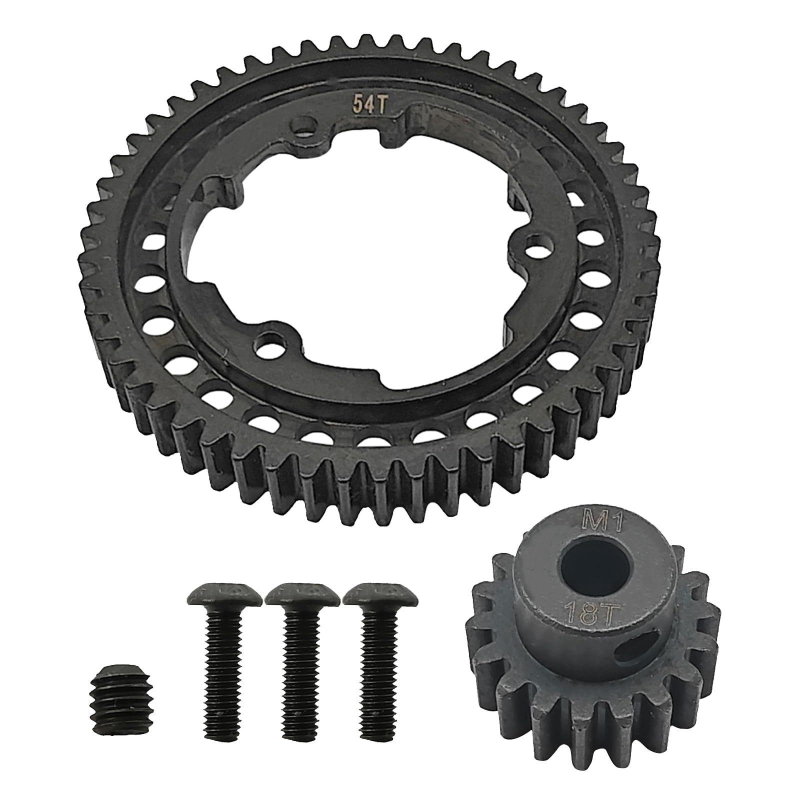 Amazon.com: Hardened Steel 54T Spur Gear 1 Mod and 18T Motor