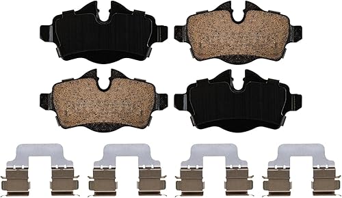 Miniatura 7 de Detroit Axle - Kit de freno para pastillas de freno de cerámica delanteras y traseras 2007-2015 Mini Cooper con accesorios de repuesto 2008 2009