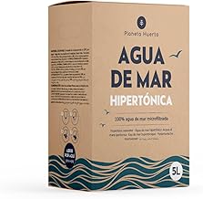 PLANET GARDEN | Sea Water 5L Microfiltered 100% Pure from the Mediterranean Sea - Seawater for Drinking Hypertonic Essential Nutrients intact