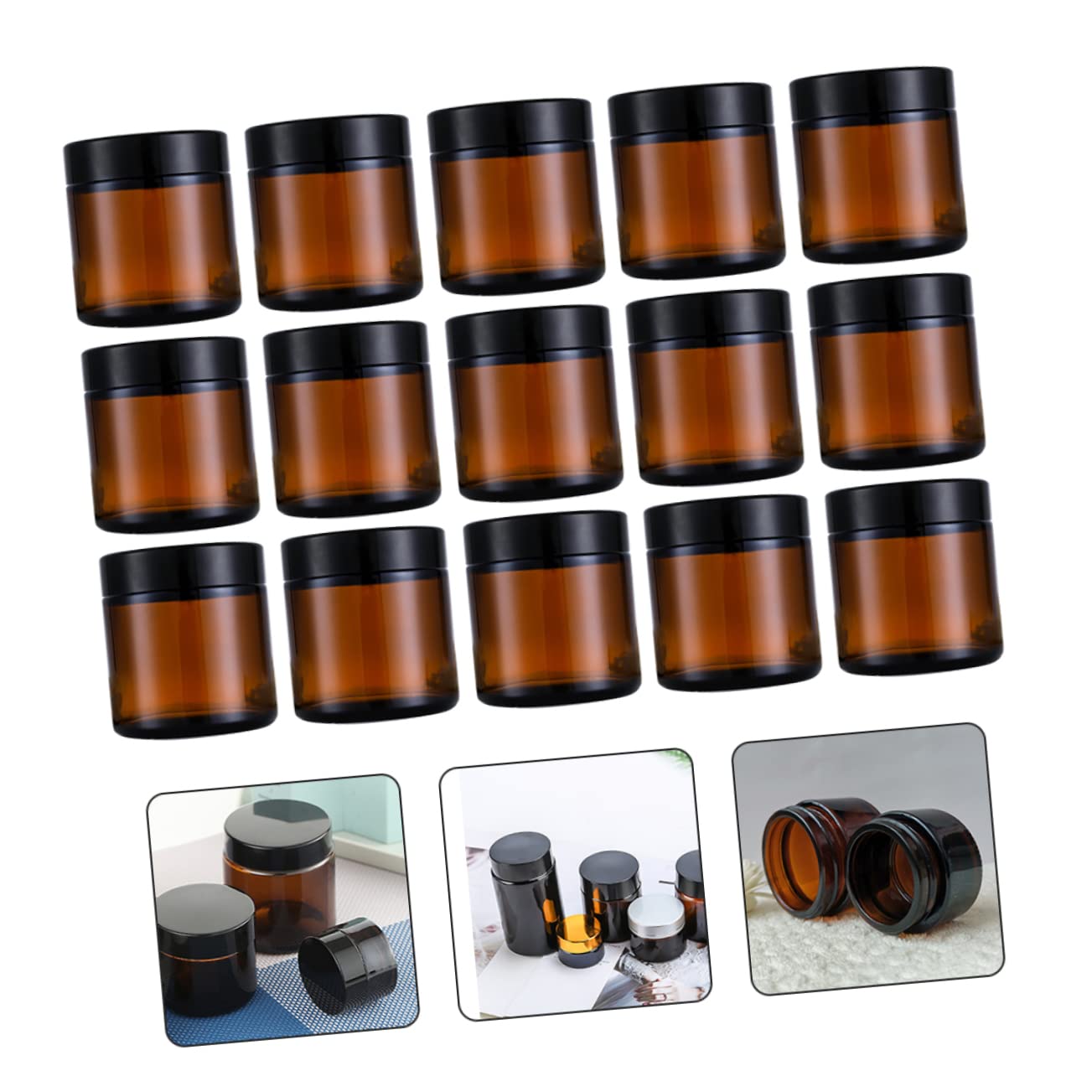 Baluue 15piezas Botellas De Cosméticos Vacías De Viaje Caja De Muestra De Cosméticos Prueba De Fugas Botella De Rellenable Para Uso Facial Maquillaje