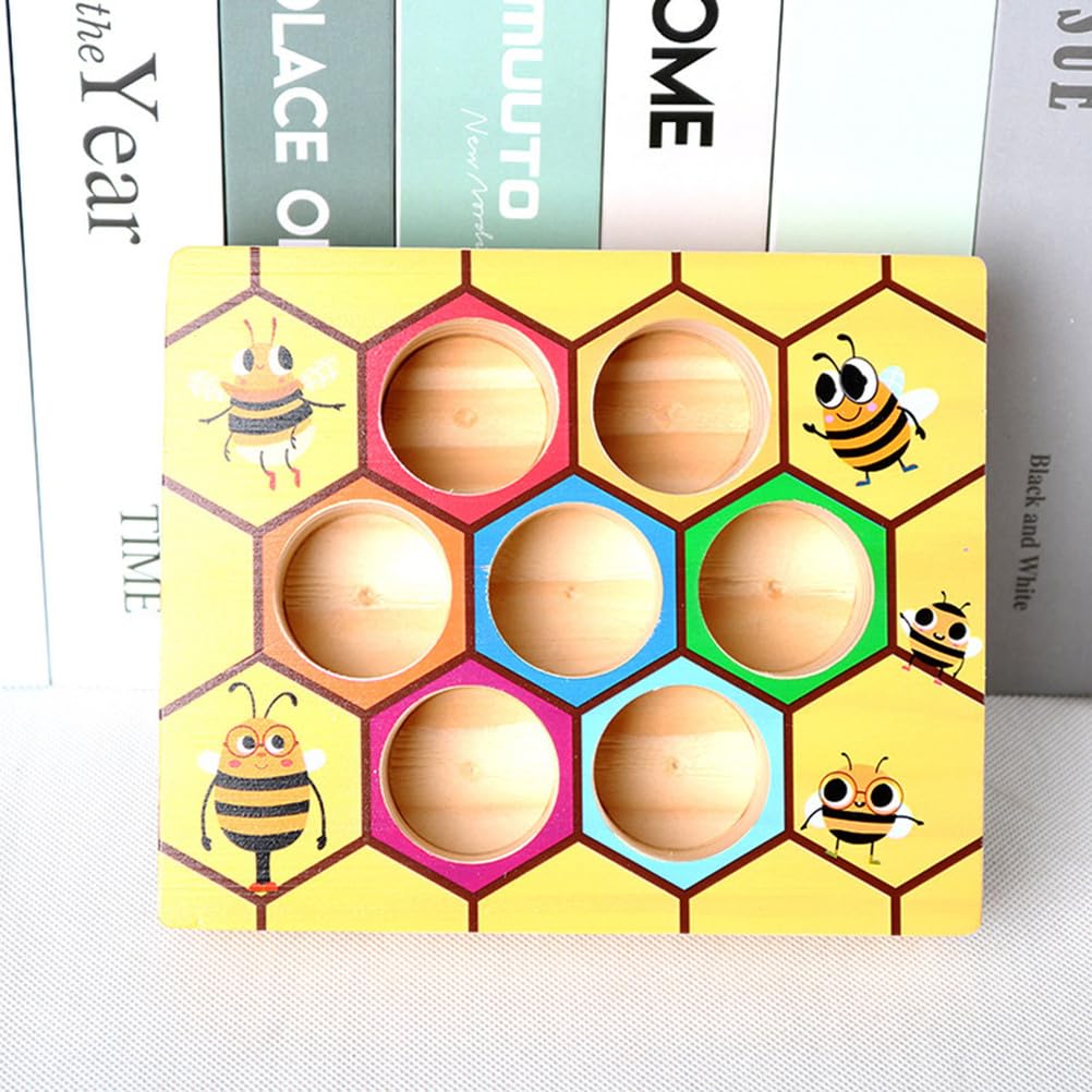 Jouet Montessori Abeille à Clip, Jeu de tri des Couleurs en Bois et Motricité Fine