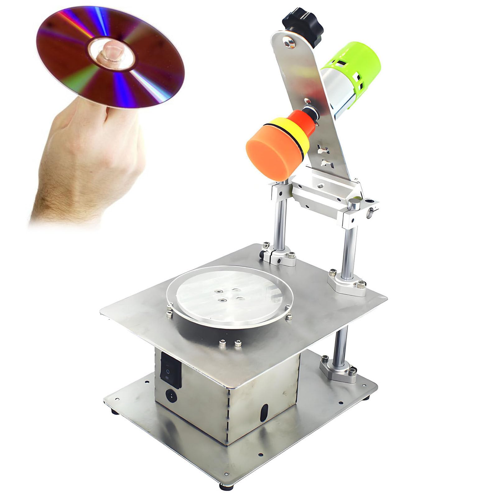 ExoticaBlend DVD/Cd Repair Cleaning Machine, Disc Repair Machine, Semi-Automatic Polisher,Cd/DVD Disc Polishing Machine, for Scratched DVDs and Cds