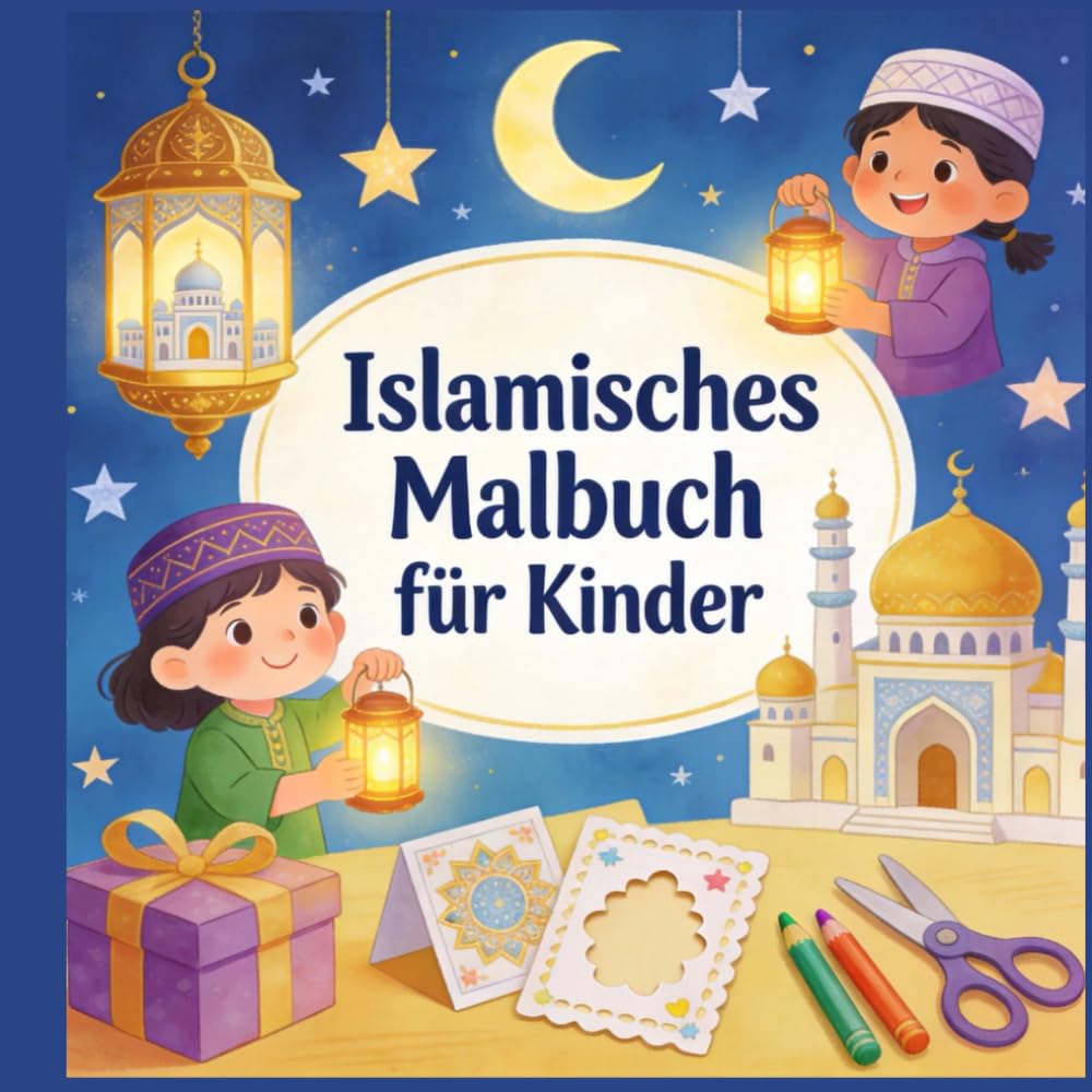 Islamisches Malbuch für Kinder: Liebevolle islamische Motive zum Ausmalen – Lernen, Spielen und Entspannen für Kinder