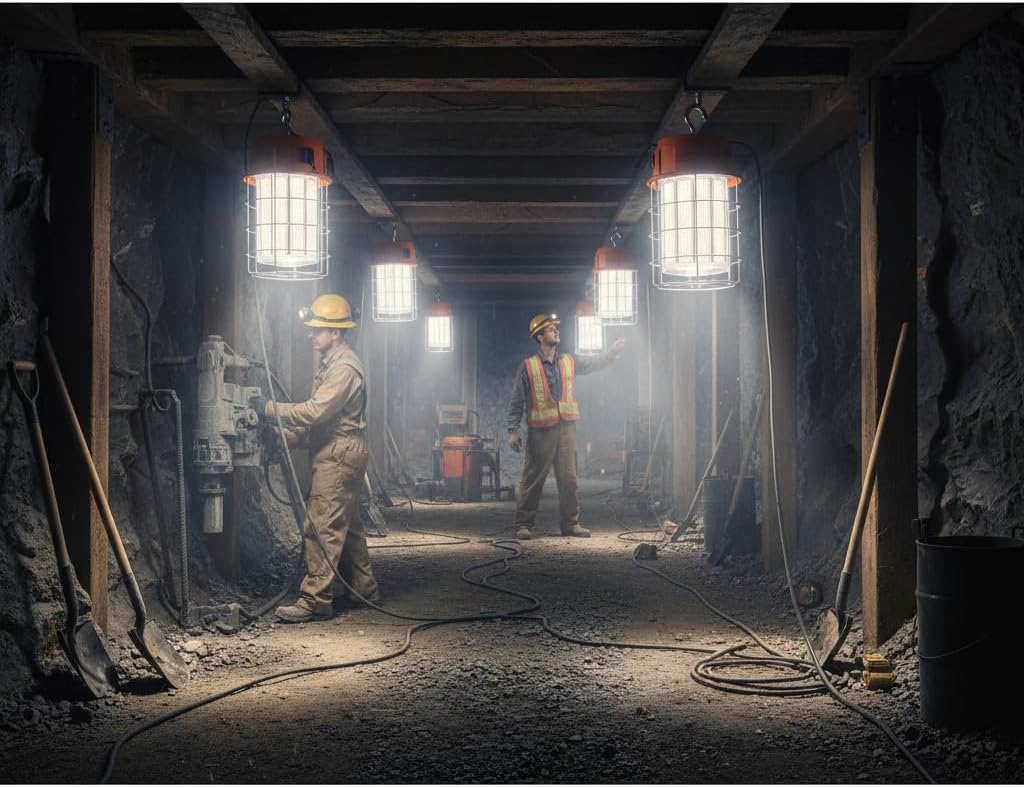 400W LED Temporary Work Light with ON/Off Switch & Hook, 56,000LM 5000K Daylight, Portable Hanging Construction Site Light for Jobsite, Warehouse, Workshop, Outdoor Projects - Image 6