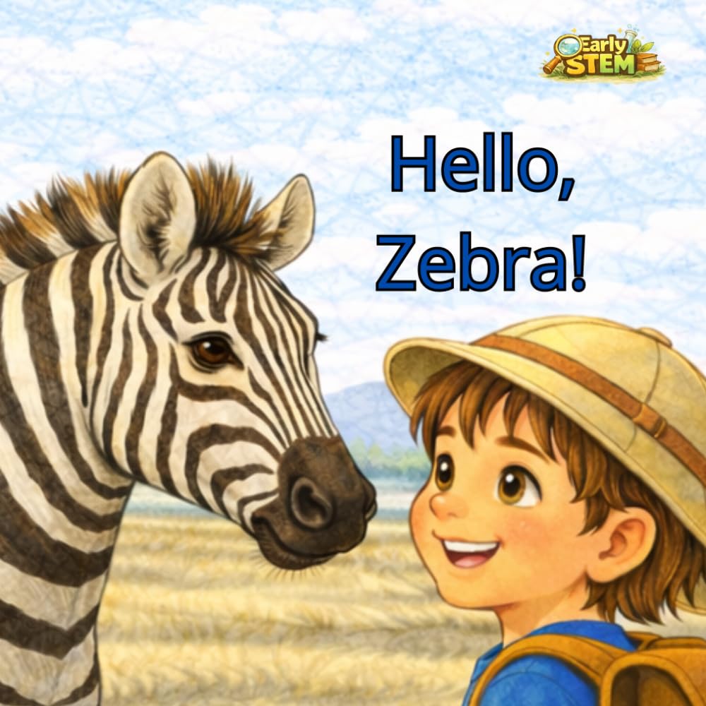Hello, Zebra!: Leo in the Savanna | An Early STEM Animal Book with Fun Facts for Curious Kids