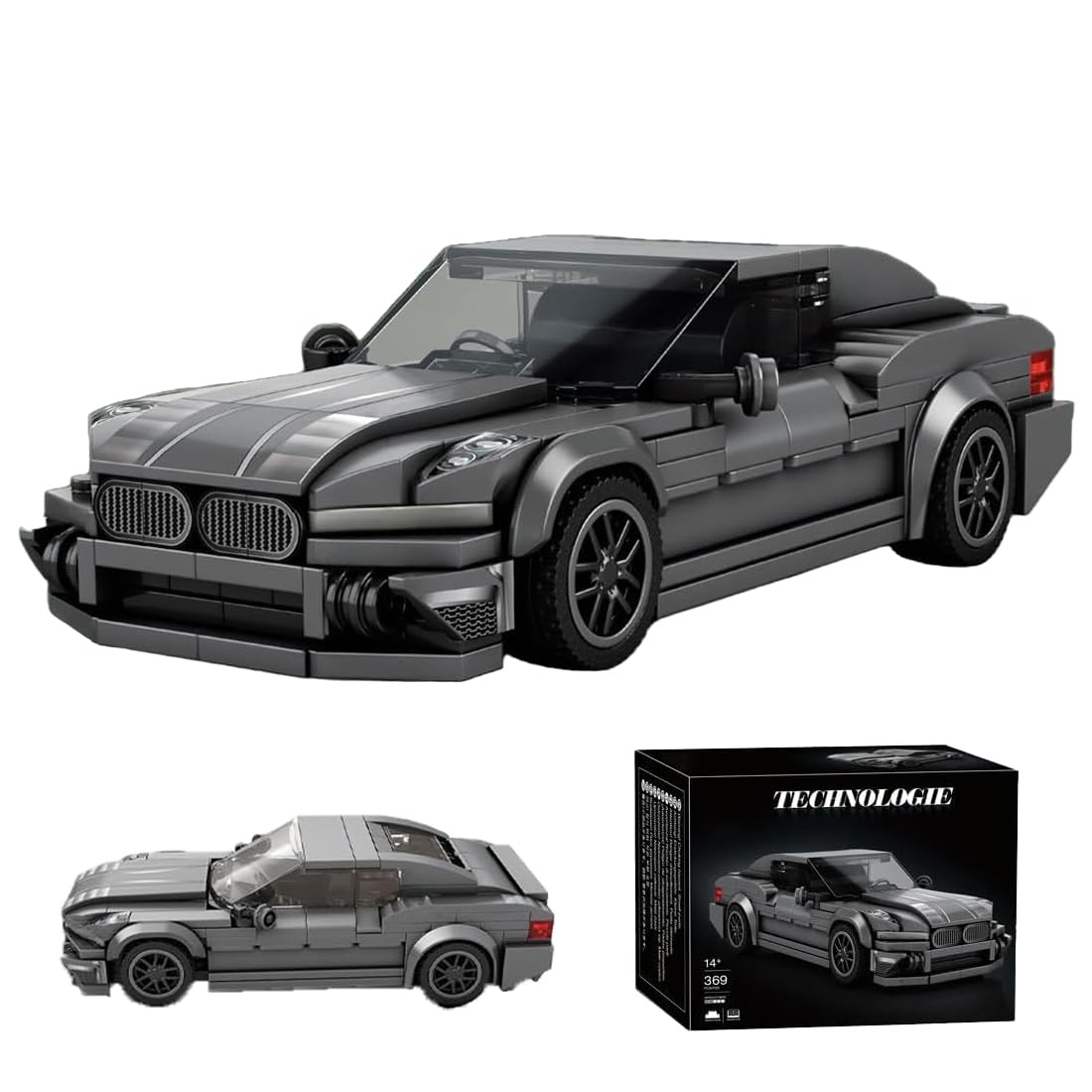 Technik Speed Champions Racing Car Building Blocks, 330 Clamp Building Blocks MOC Car Super Sportscar Model Kit, Technology Supercar Construction Toy Compatible with Major Brands