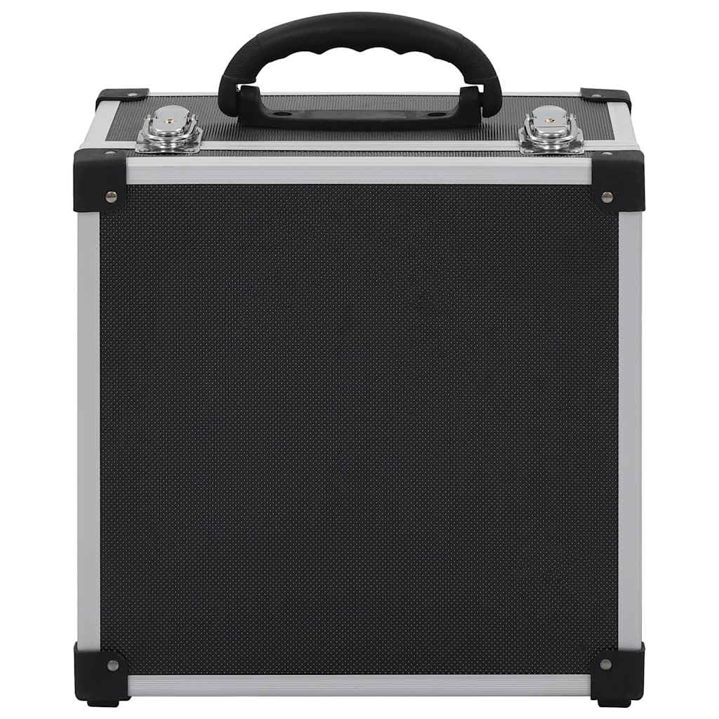 vidaXL CD Koffer für 40 CDs mit 2 Schlüsseln DJ Case Box Alukoffer Aufbewahrungsbox Transportbox Sortimentskoffer Aluminium ABS Schwarz DVD