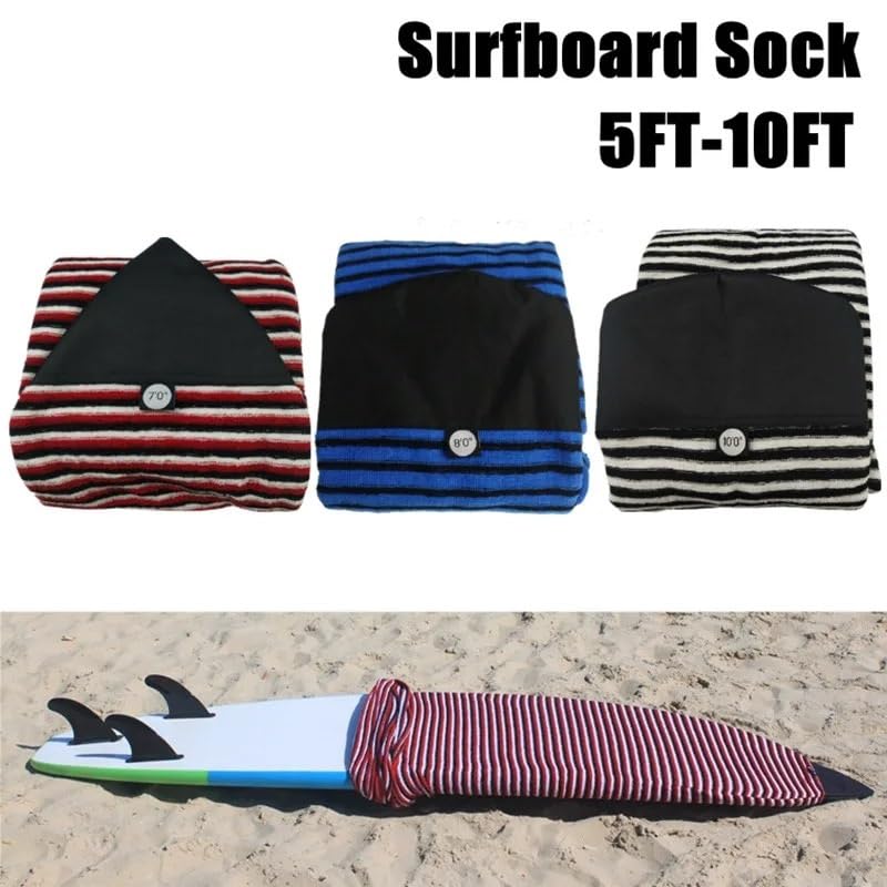 Housse De Protection Pour Planche De Surf – Chaussette Extensible, Séchage Rapide, Taille 5-10 Pieds, Légère, Avec Poignées, Pour Transport Et Rangement