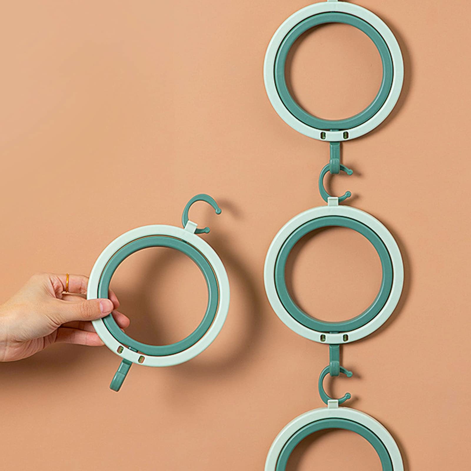 Kinsinder 10-delige Hoedrek Hanger Houder Organisator Baseball Pet Display Opbergrek voor Sjaals Handtassen Handdoeken Kleding Stropdassen Boven Deur Muur