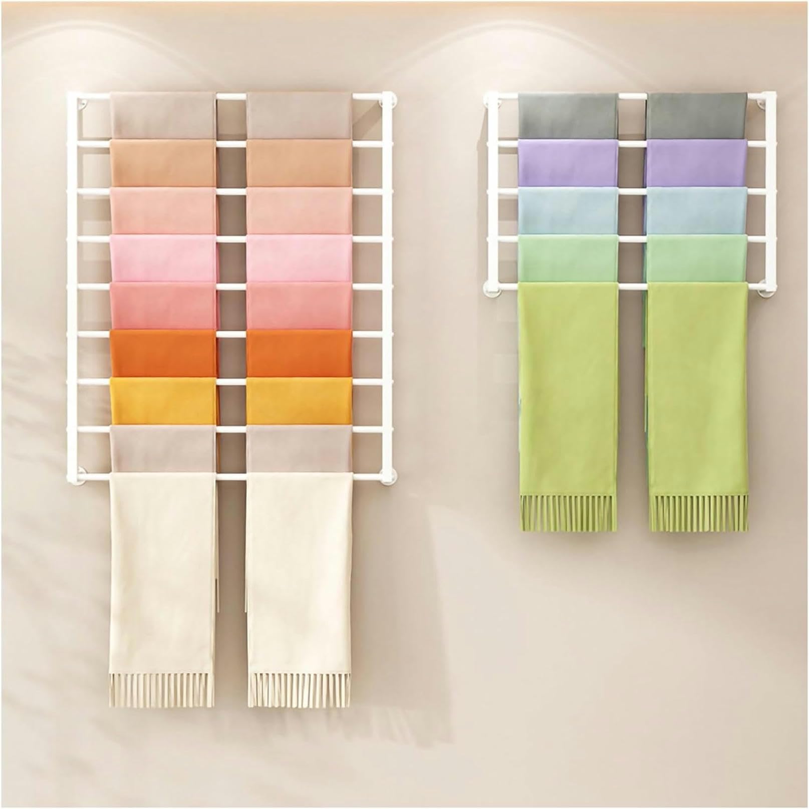 Présentoir de rangement pour foulards en soie en métal chic