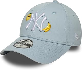 New Era Gorra infantil con diseño de frutas 9Forty ajustable NY Yankees, color azul claro, talla: niño, azul, 4-6 años