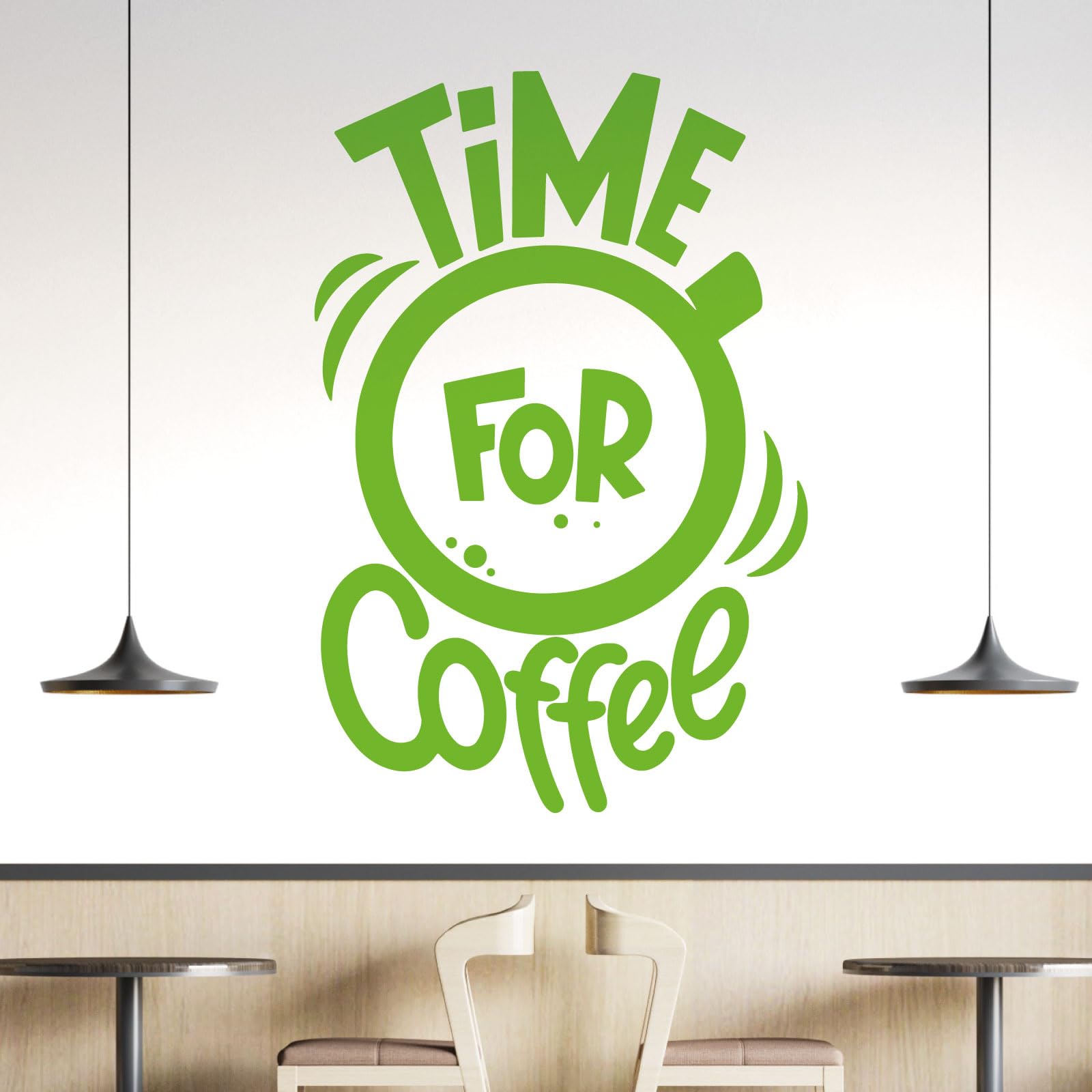 Sticker mural Time for Coffee - Café - Cuisine - Vert citron