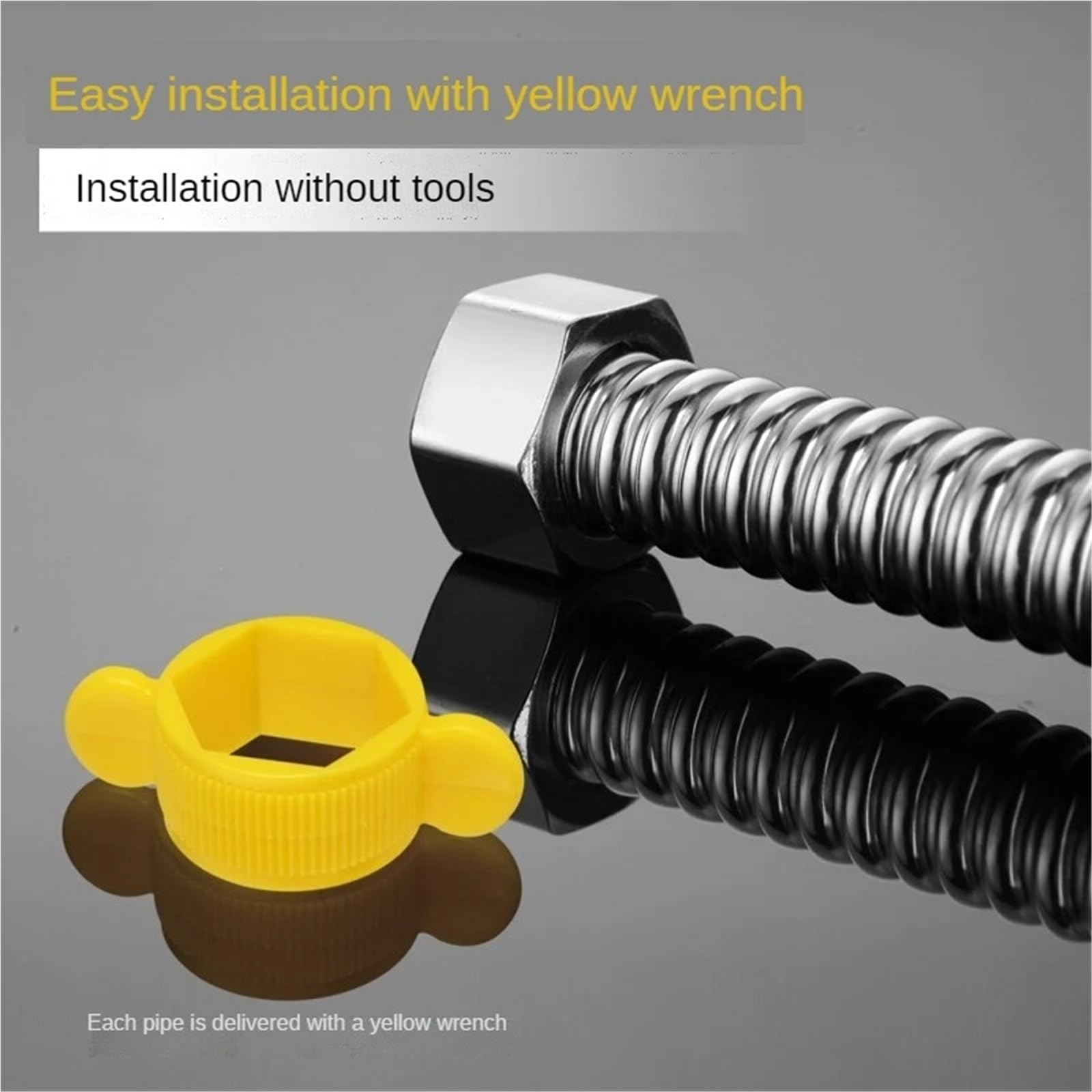 Tubos Corrugados De Acero Inoxidable Manguera de plomería trenzada 1/2" for lavabo e inodoro acero inoxidable 304, calentador baño. Conexión tuberías corrugadas con llave inglesa