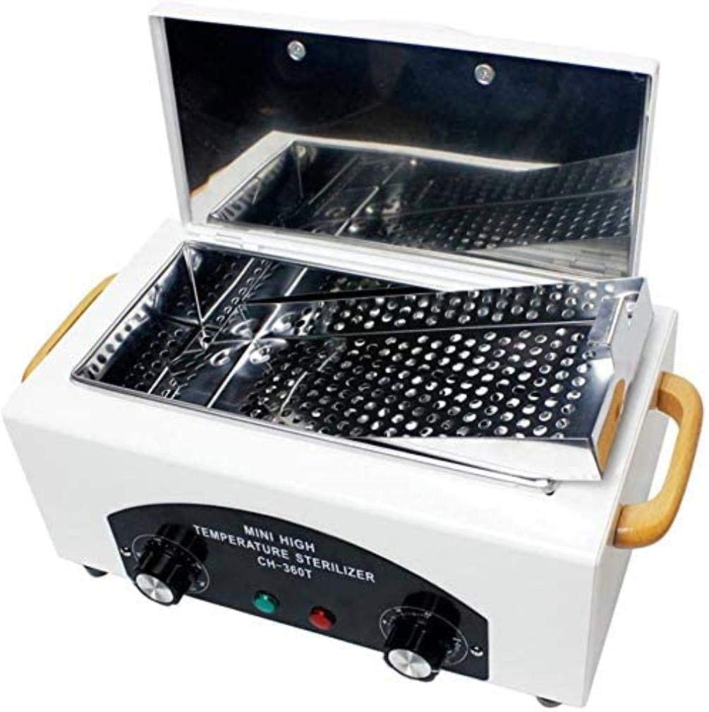 Caldo secco sterilizzatore, sterilizzatore Nail, ad alta temperatura di sterilizzazione gabinetto di sicurezza di arte del chiodo del salone portatile sterilizzazione strumento manicure