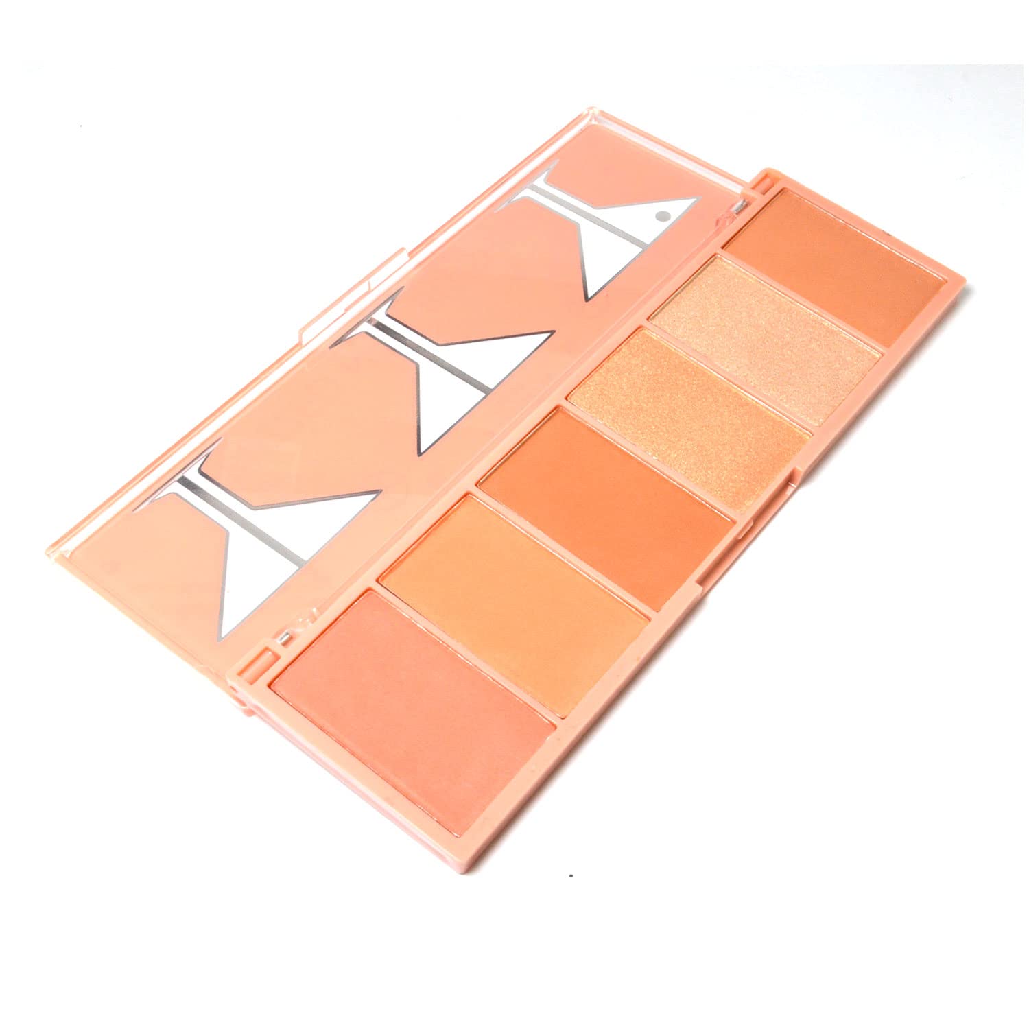 Italia Deluxe 1 Buzzed n' Blushed Highlighter 6 Colors Palette Rose All Day 3006-1 makeup + Free Zipper Bag