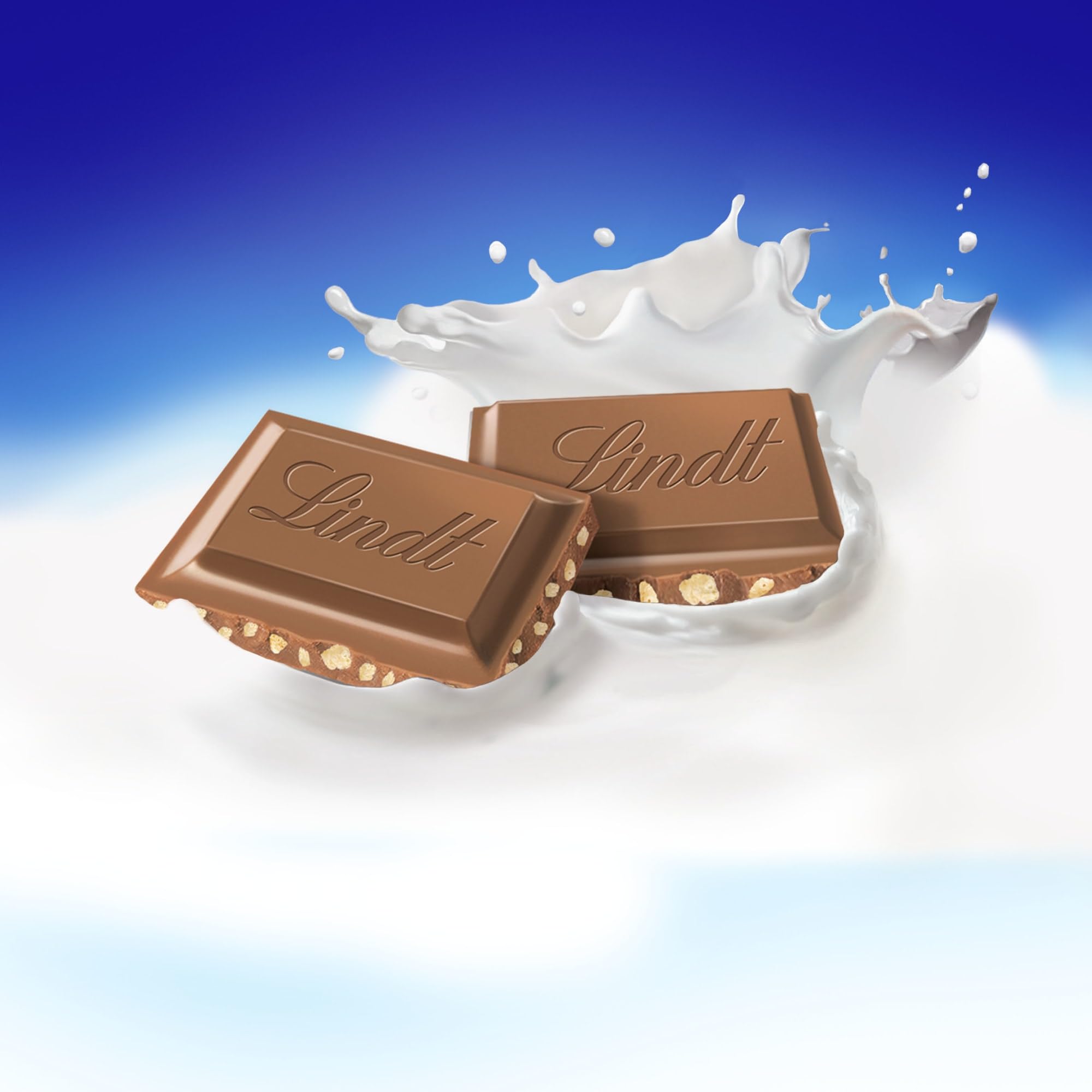 Lindt Schokolade Vollmilch Crisp | 20 x 100g Tafel | Aus zartschmelzender Vollmilch-Schokolade mit knusprigen Cerealien | Schokoladentafel | Großpackung