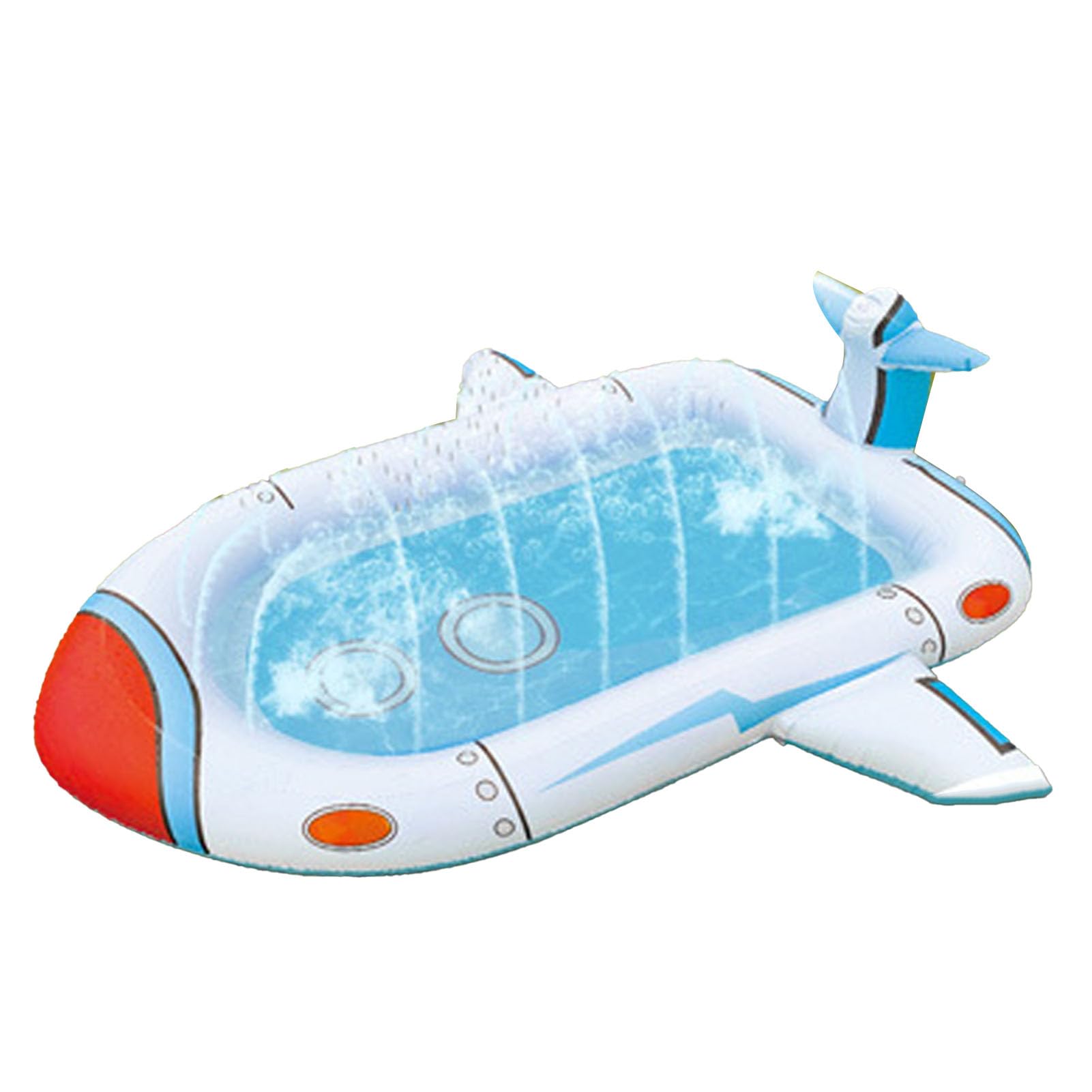 Almohadilla de Aspersor, Apariencia de Dirigible Multiusos Material de PVC Linda Piscina de Aspersores para Juegos Al Aire para Niños Pequeños