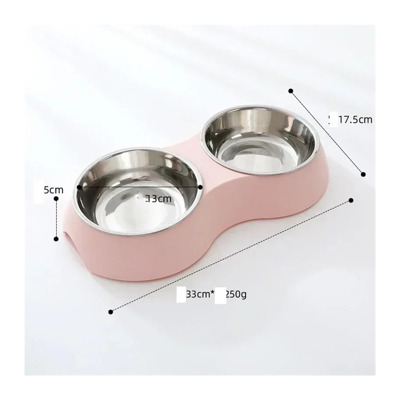 Generico Cuencos Dobles for Mascotas, alimentador, Plato for Beber de Acero Inoxidable, Accesorios for Perros(Green)