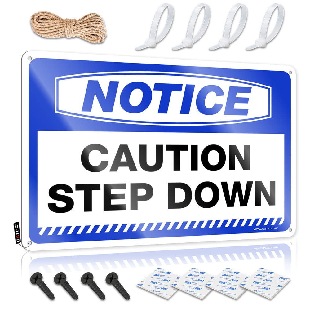 Klimora One Color Luxury Bath Towels Notice Caution Step Down Tin Sign Towels Hand Towels(20X30cm)