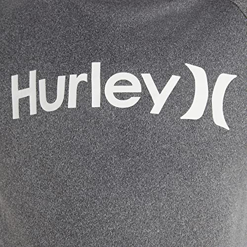 image for Hurley Boys' Rash Guard Shirt, Black Heather, 6