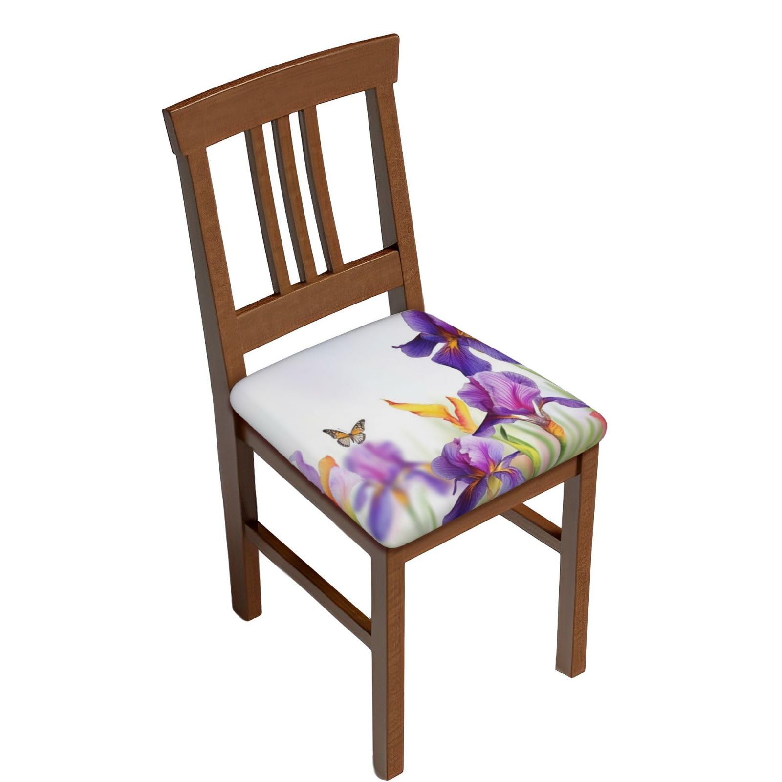 Housse de tabouret de bar carrée en velours | Lot de 6 élégance iris