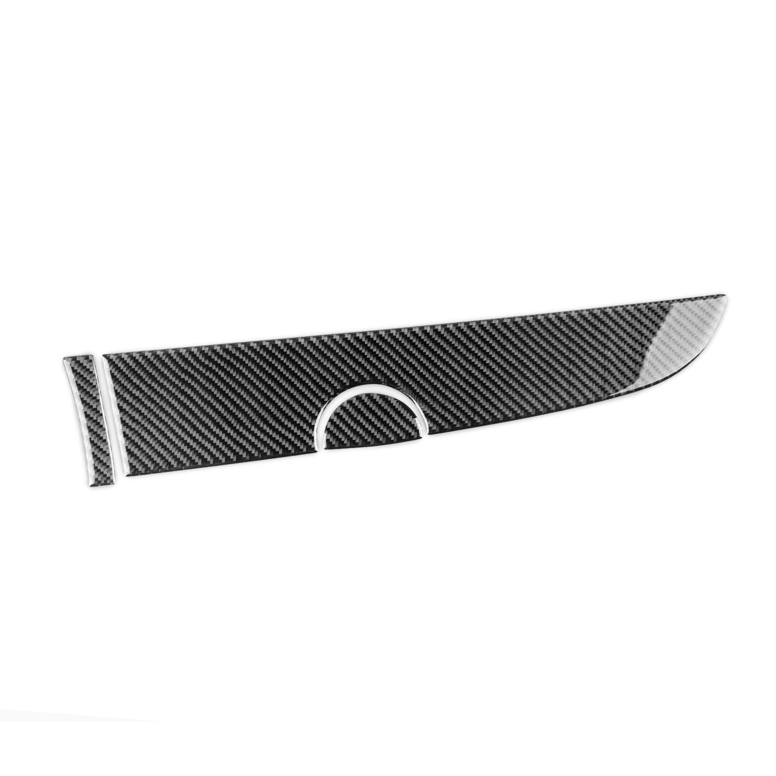 KUNGKIC Per Fiat 500 2011-2023 Abarth 595 2016-2023 Auto Passeggero Guanto Scomparto Trim Sticker Storage Box Cover Trim Fibra di carbonio Accessori Interni Regalo (Nero)
