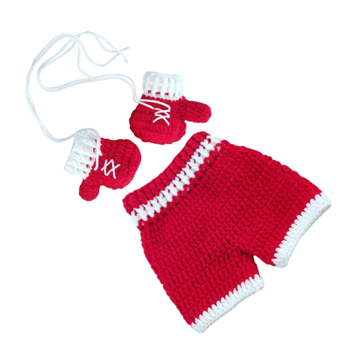 Beaupretty Conjunto de Fotografía para Recién Nacido Accesorios Crochet para Bebés para Sesiones de Fotos