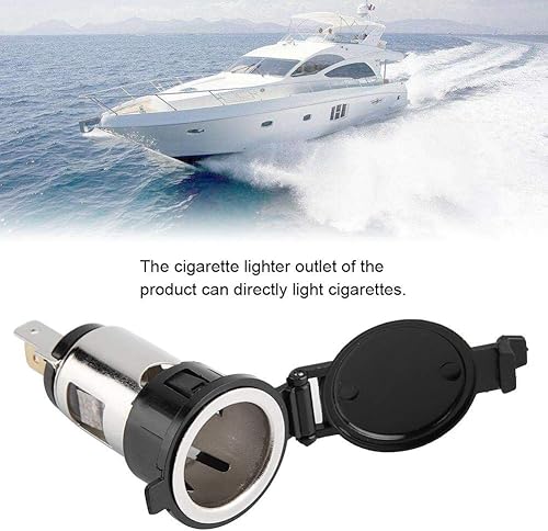 Miniatura 3 de Encendedor de cigarrillos, adaptador de encendedor de cigarrillos de 12-24 V, enchufe hembra para automóvil y motocicleta