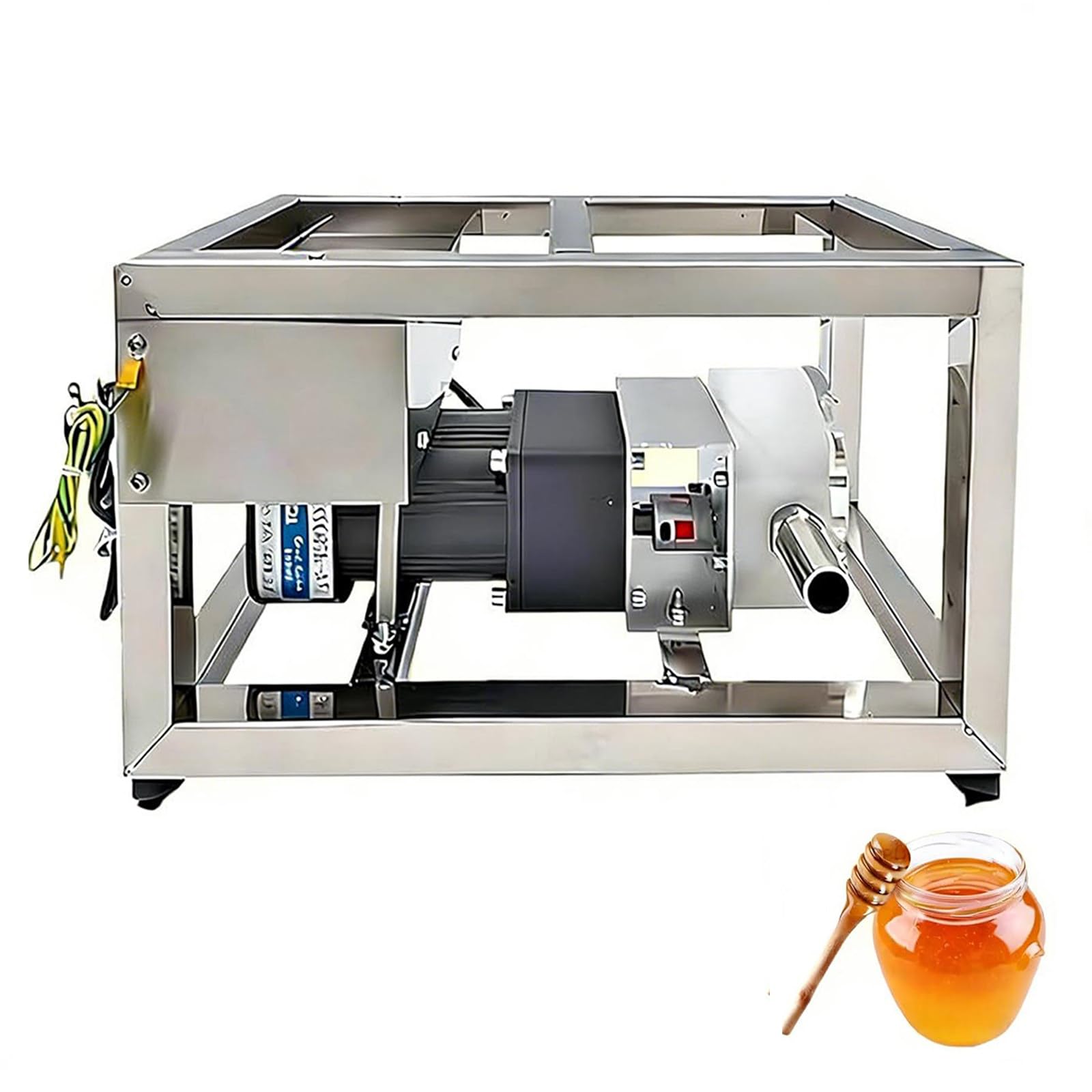 Pompa di Trasferimento Liquido Viscoso Elettrica Acciaio Inox velocità Regolabile 10l/Min Rotore a Camme per Sciroppi Succo Concentrato Industriale