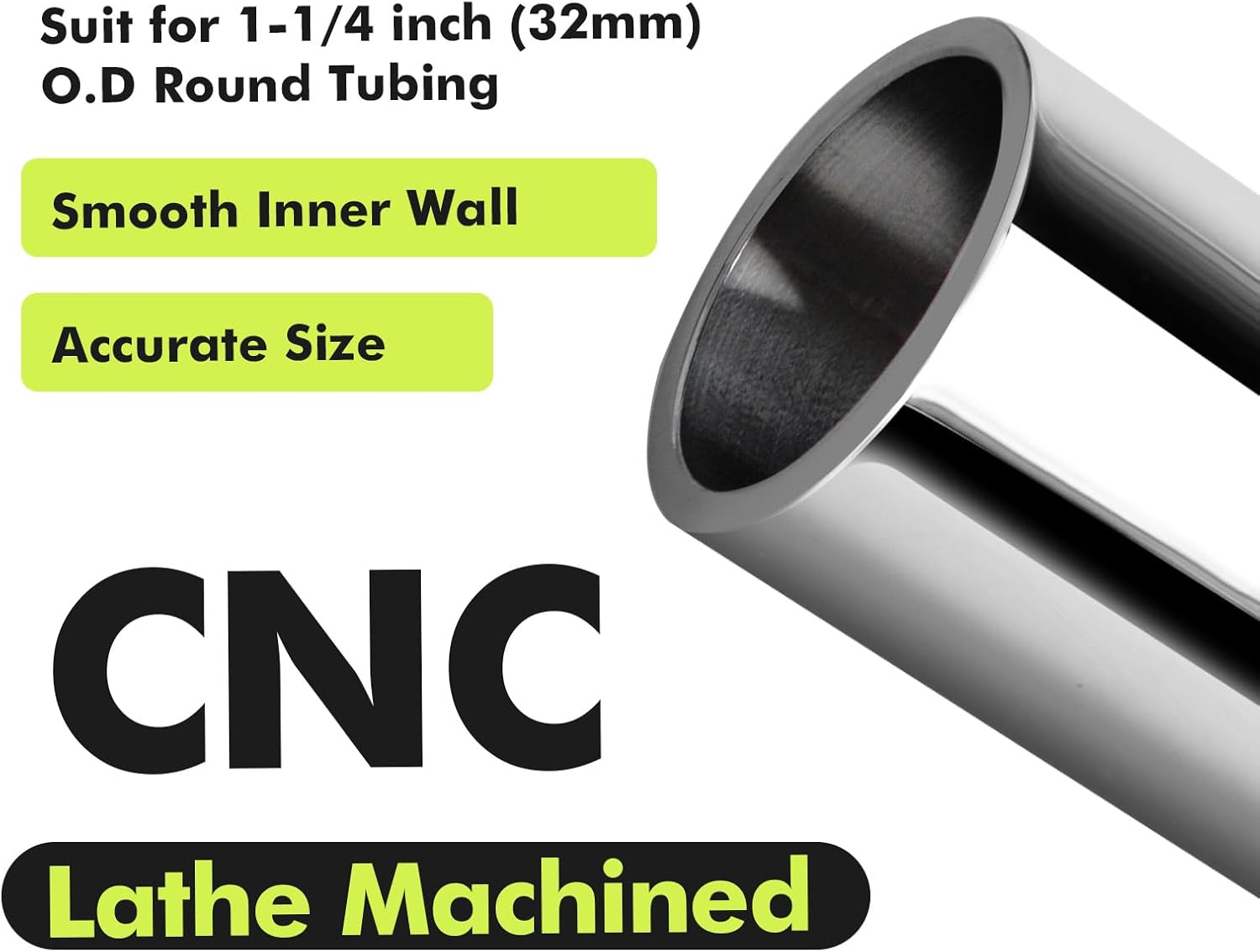 Boat Railing Fittings, 316 Stainless Steel Pipe Connector, Straight 2-Way 3-Way Elbow Tee Joint T Corner Cross Hardware Rail Base for 7/8, 1, 1-1/4 inch Round Tube Handrail