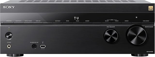 Sony STR-AN1000 7.2 CH Surround Sound Home Theater 8K A/V Receiver: Dolby Atmos, DTS:X, Digital Cinema Auto Calibration IX, Bluetooth, WiFi, Google Chromecast, Spotify connect, Apple AirPlay, HDMI 2.1