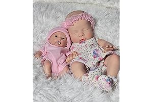 qaruqase: Premium Lifelike Full Silicone Baby Doll, 13 inch + 9 inch