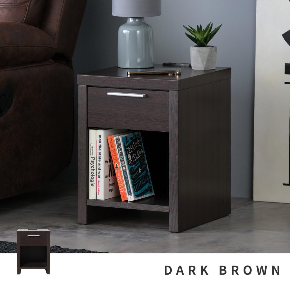 Amazon.co.jp: ISSEIKI ROIS 34 NIGHT TABLE (DBR) Side Table, Night