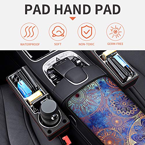Vehicle Center Console Armrest Cover Pad, Universal Fit Soft Comfort Center Console Armrest Cushion for Car, Stylish Pattern Design Car Armrest Cover - Thumbnail 4