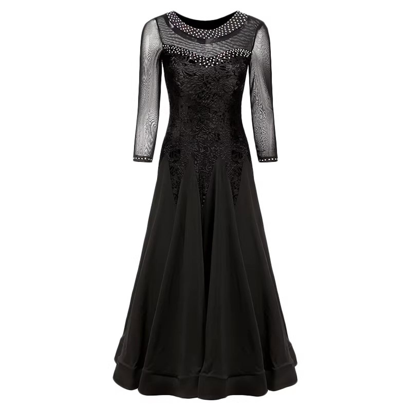 Gesellschaftstanz Turnier Tanzbekleidung Elastisch Walzer Tanz Auftritt Kleider Damen Tango Flamenco Tanzkleidung Standard Salsa Tanzen Training Outfit