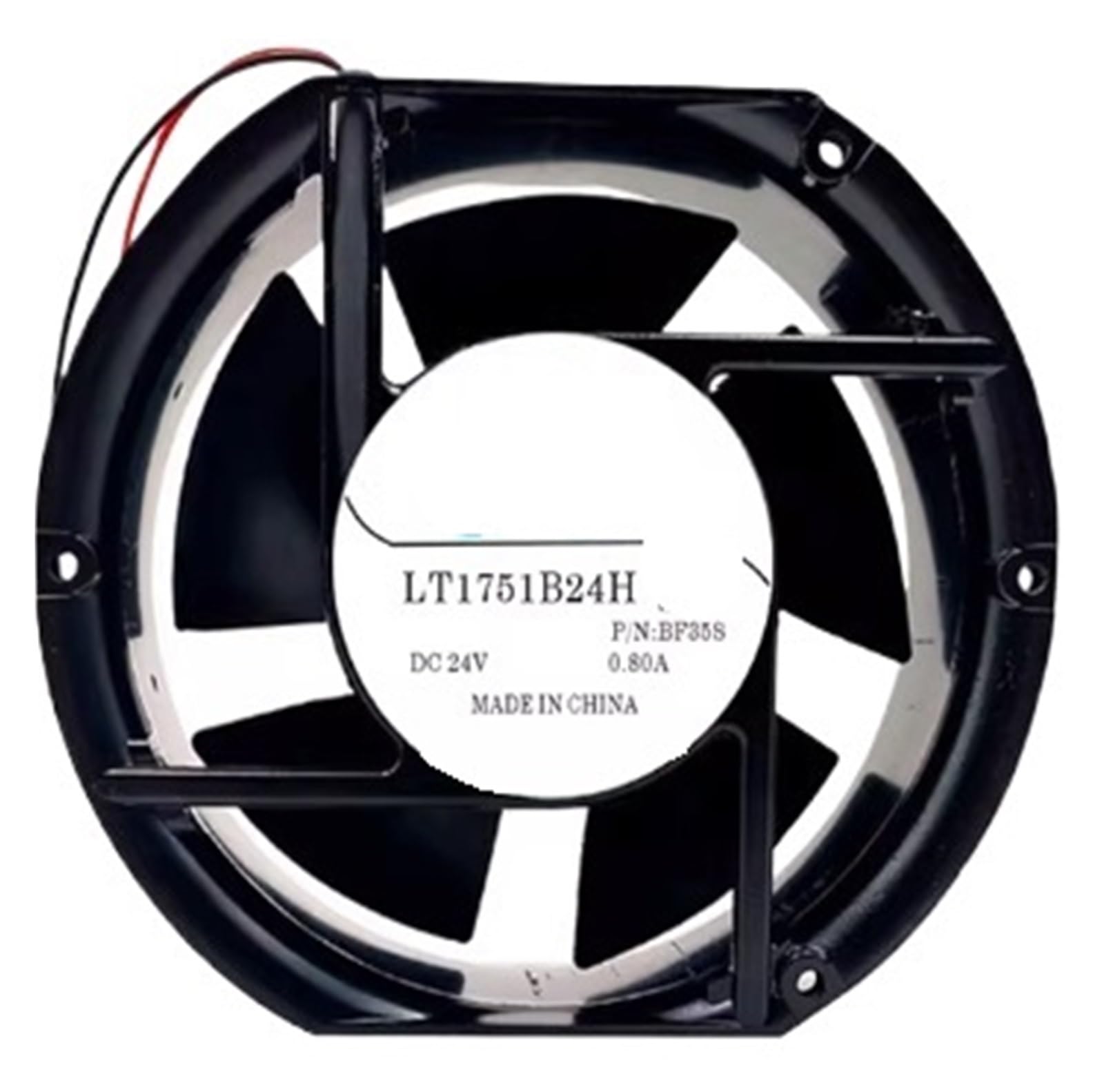 Lzikkgki One Color Lt17251b24h Dc 24V 0.80A 172X172x51mm 2-Wire Cooling Fan